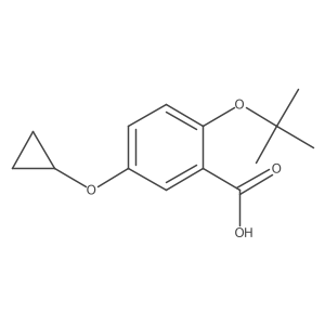 2-Tert-butoxy-5-cyclopropoxybenzoic acid结构式