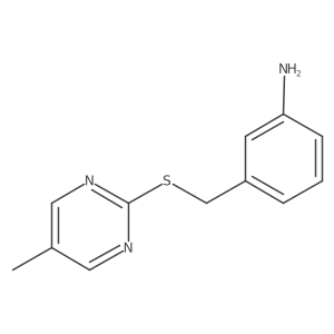3-[[(5-Methyl-2-pyrimidinyl)thio]methyl]benzenamine结构式