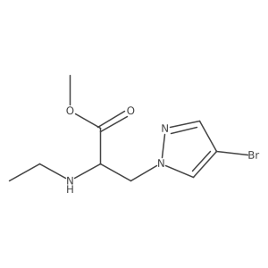 methyl 3-(4-bromo-1H-pyrazol-1-yl)-2-(ethylamino)propanoate Structure