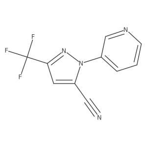 1-(3-Pyridinyl)-3-(trifluoromethyl)-1H-pyrazole-5-carbonitrile结构式