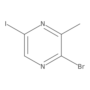 2-Bromo-5-iodo-3-methylpyrazine Structure
