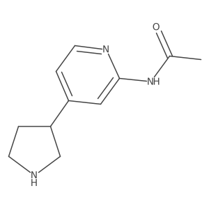 Acetamide, N-[4-(3-pyrrolidinyl)-2-pyridinyl]- Structure