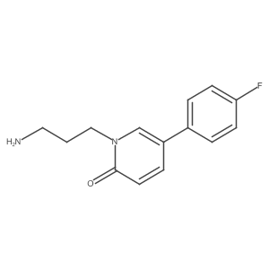 2(1H)-Pyridinone, 1-(3-aminopropyl)-5-(4-fluorophenyl)- Structure