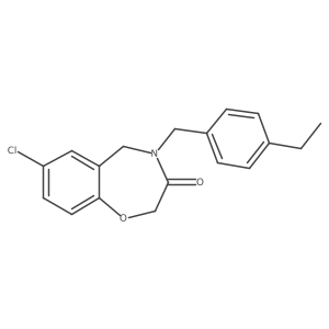 7-chloro-4-(4-ethylbenzyl)-4,5-dihydro-1,4-benzoxazepin-3(2H)-one Structure