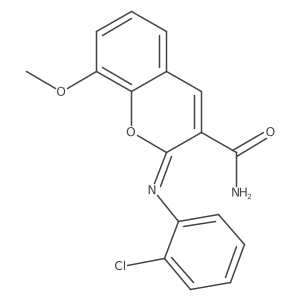 (2Z)-2-[(2-chlorophenyl)imino]-8-methoxy-2H-chromene-3-carboxamide Structure