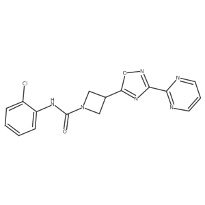 N-(2-chlorophenyl)-3-(3-(pyrimidin-2-yl)-1,2,4-oxadiazol-5-yl)azetidine-1-carboxamide结构式