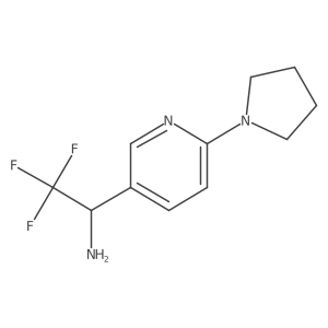2,2,2-Trifluoro-1-[6-(pyrrolidin-1-yl)pyridin-3-yl]ethan-1-amine结构式