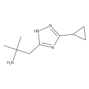 1-(5-Cyclopropyl-1H-1,2,4-triazol-3-yl)-2-methylpropan-2-amine结构式