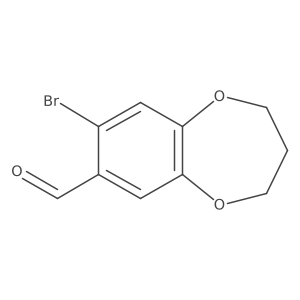 8-bromo-3,4-dihydro-2H-benzo[b][1,4]dioxepine-7-carbaldehyde结构式