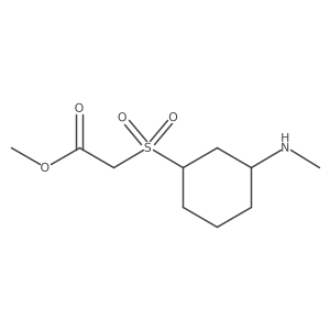Acetic acid, 2-[[3-(methylamino)cyclohexyl]sulfonyl]-, methyl ester Structure