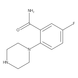 5-Fluoro-2-(piperazin-1-yl)benzamide Structure