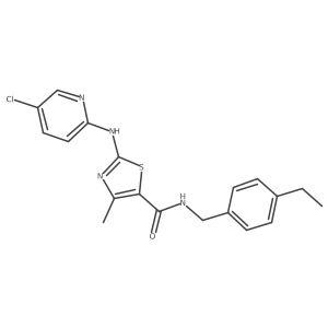 2-[(5-chloropyridin-2-yl)amino]-N-(4-ethylbenzyl)-4-methyl-1,3-thiazole-5-carboxamide Structure