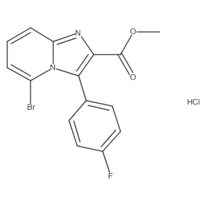 Methyl 5-bromo-3-(4-fluorophenyl)imidazo[1,2-a]pyridine-2-carboxylate hydrochloride Structure