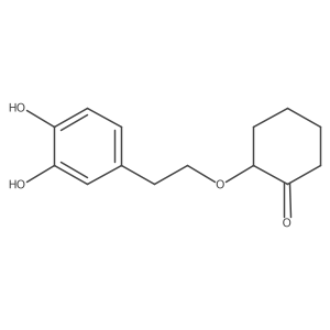 2-[2-(3,4-Dihydroxyphenyl)ethoxy]cyclohexan-1-one结构式