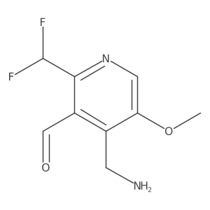 4-(Aminomethyl)-2-(difluoromethyl)-5-methoxynicotinaldehyde Structure