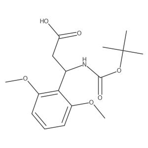 (3R)-3-{[(tert-butoxy)carbonyl]amino}-3-(2,6-dimethoxyphenyl)propanoic acid Structure