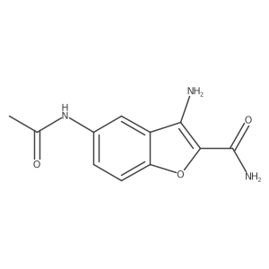 5-(Acetylamino)-3-amino-2-benzofurancarboxamide结构式