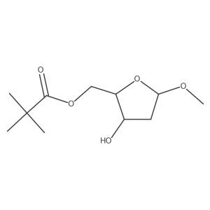 Methyl 2-deoxy-D-erythropentafuranose 5-(2,2-dimethylpropanoate) Structure