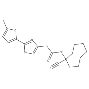 N-(1-cyanocyclooctyl)-2-[2-(5-methylfuran-2-yl)-1,3-thiazol-4-yl]acetamide Structure