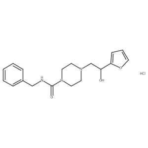 N-Benzyl-4-[2-(furan-2-YL)-2-hydroxyethyl]piperazine-1-carboxamide hydrochloride结构式