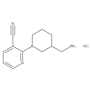 2-(3-(Aminomethyl)piperidin-1-yl)nicotinonitrile hydrochloride Structure
