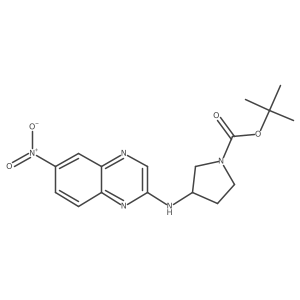 (S)-tert-butyl 3-((6-nitroquinoxalin-2-yl)amino)pyrrolidine-1-carboxylate结构式