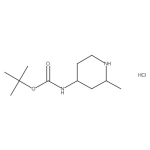 tert-butyl N-(2-methylpiperidin-4-yl)carbamate hydrochloride结构式