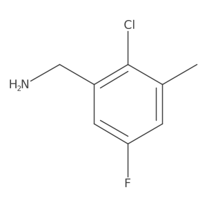 2-Chloro-5-fluoro-3-methylbenzylamine结构式