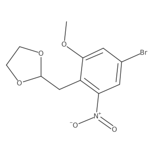 2-(4'-Bromo-2'-methoxy-6'-nitro)-benzyl-1,3-dioxolane Structure