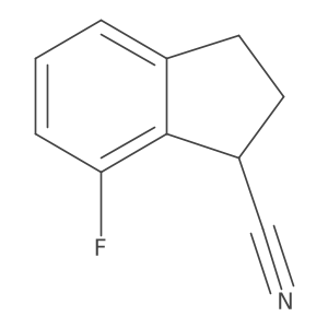 7-fluoro-2,3-dihydro-1H-indene-1-carbonitrile结构式