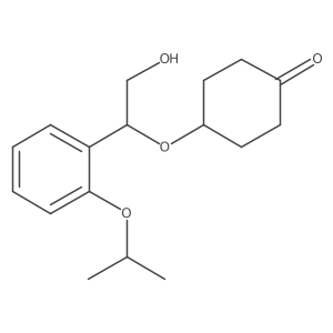 4-[2-Hydroxy-1-(2-propan-2-yloxyphenyl)ethoxy]cyclohexan-1-one Structure