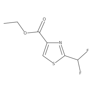 Ethyl 2-(difluoromethyl)thiazole-4-carboxylate结构式