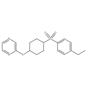 2-((1-((4-Ethylphenyl)sulfonyl)piperidin-4-yl)oxy)pyrazine结构式