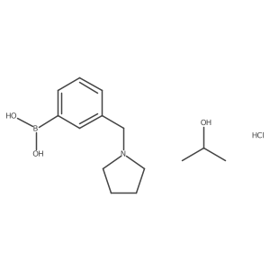 Propan-2-ol;[3-(pyrrolidin-1-ylmethyl)phenyl]boronic acid;hydrochloride Structure