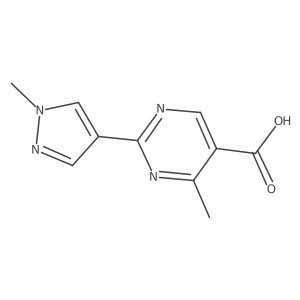 4-methyl-2-(1-methyl-1H-pyrazol-4-yl)pyrimidine-5-carboxylic acid Structure