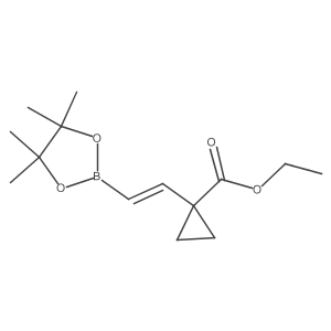 (E)-(2-(1-(Ethoxycarbonyl)cyclopropyl)vinyl)boronic acid pinacol ester Structure