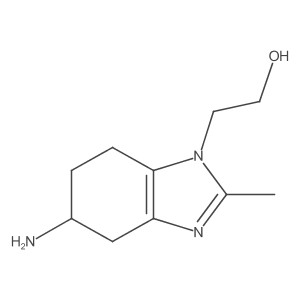 2-(5-Amino-2-methyl-4,5,6,7-tetrahydro-1H-1,3-benzodiazol-1-yl)ethan-1-ol结构式