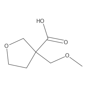 3-(Methoxymethyl)oxolane-3-carboxylic acid结构式
