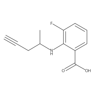 3-Fluoro-2-[(pent-4-yn-2-yl)amino]benzoic acid Structure