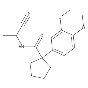 N-(1-Cyanoethyl)-1-(3,4-dimethoxyphenyl)cyclopentane-1-carboxamide结构式