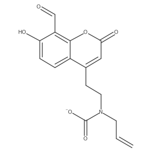 N-[2-(8-formyl-7-hydroxy-2-oxochromen-4-yl)ethyl]-N-prop-2-enylcarbamate结构式