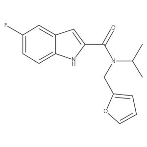 5-fluoro-N-[(furan-2-yl)methyl]-N-(propan-2-yl)-1H-indole-2-carboxamide Structure