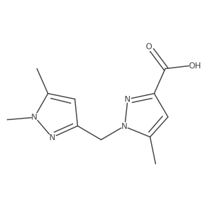 1-[(1,5-Dimethyl-1H-pyrazol-3-yl)methyl]-5-methyl-1H-pyrazole-3-carboxylic acid结构式
