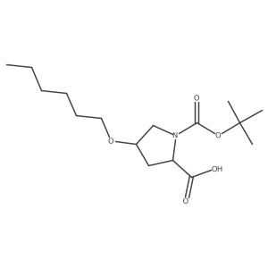 (4R)-1-Boc-4-hexyloxy-D-proline结构式