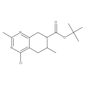 Tert-butyl 4-chloro-2,6-dimethyl-5,8-dihydropyrido[3,4-D]pyrimidine-7(6H)-carboxylate Structure
