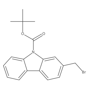 Tert-butyl 2-(bromomethyl)carbazole-9-carboxylate结构式