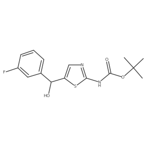 [2-(Boc-amino)-5-thiazolyl](3-fluorophenyl)methanol Structure