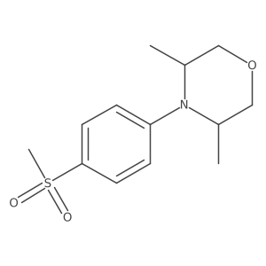 3,5-Dimethyl-4-[4-(methylsulfonyl)phenyl]morpholine结构式