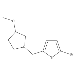 1-((5-Bromothiophen-2-yl)methyl)-3-methoxypyrrolidine Structure