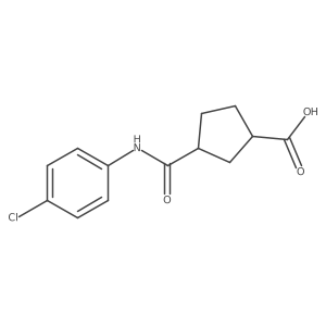 3-[(4-Chlorophenyl)carbamoyl]cyclopentane-1-carboxylic acid结构式